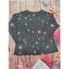2025 new Plus size women's Santa Claus print casual long sleeve round neck T-shirt