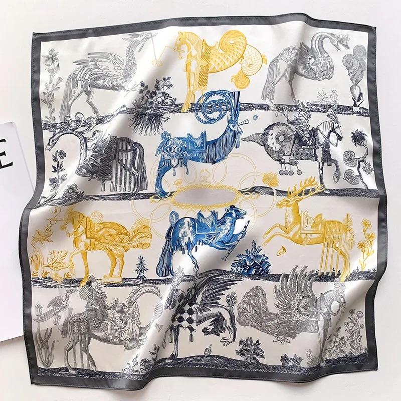 100% Echte Seide Schal Damen Design Quadratisch Kleines Taschentuch Haarband Stirnband Halstuch Damen Bandana