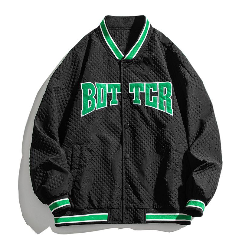 

Новая куртка в гонконгском стиле, молодежная бейсбольная форма, куртка с буквенным принтом, мужская модная осенняя повседневная мужская 3XL
