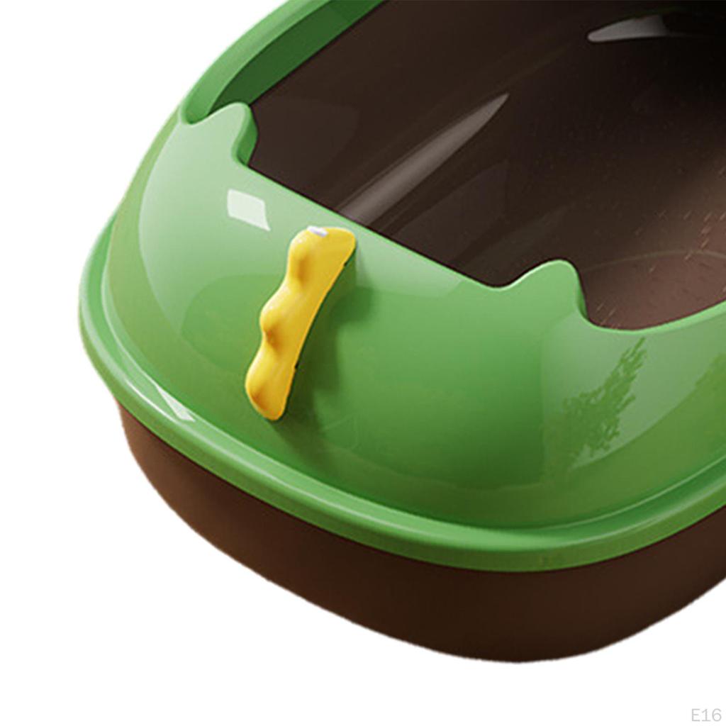 Litter Box Potty Toilet Sandbox Container Splashproof Cage Bedpan Pet for