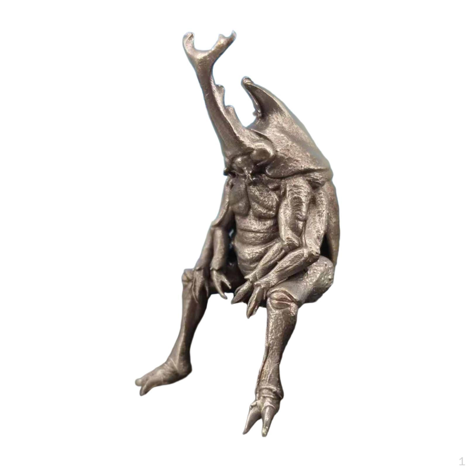 Миниатюрная фигурка Скульптура животного Микро-ландшафт Маленькая медная статуэтка Модель-симуляция для