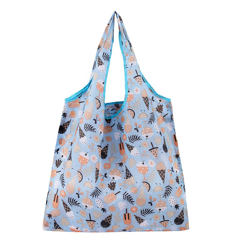 Reusable Shopping Bags Women Foldable Tote Bag Portable Cloth Eco Grocery Bag Folding Large Capacity Fruit Vegetable Handbags