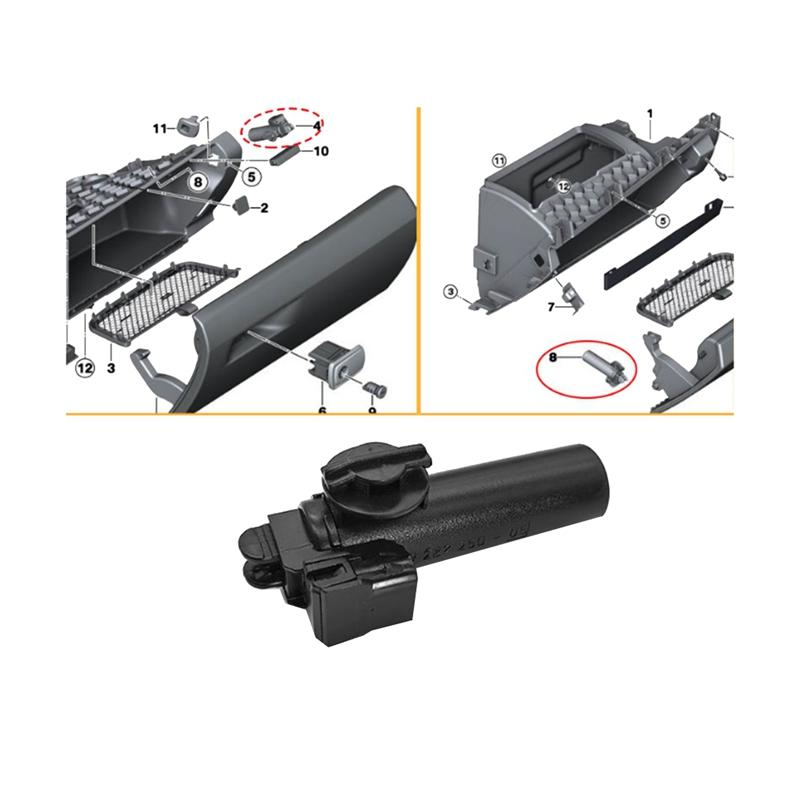 

Car Glove Box Shock Absorber 51169227250 For BMW 1 2 3 4 Series F20 F21 F22 F30 F31 X5 F15 X6 F16 Tool Box Damper LHD чорний