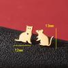 Stainless Steel Asymmetrical Tom and Jerry Women's Earrings
