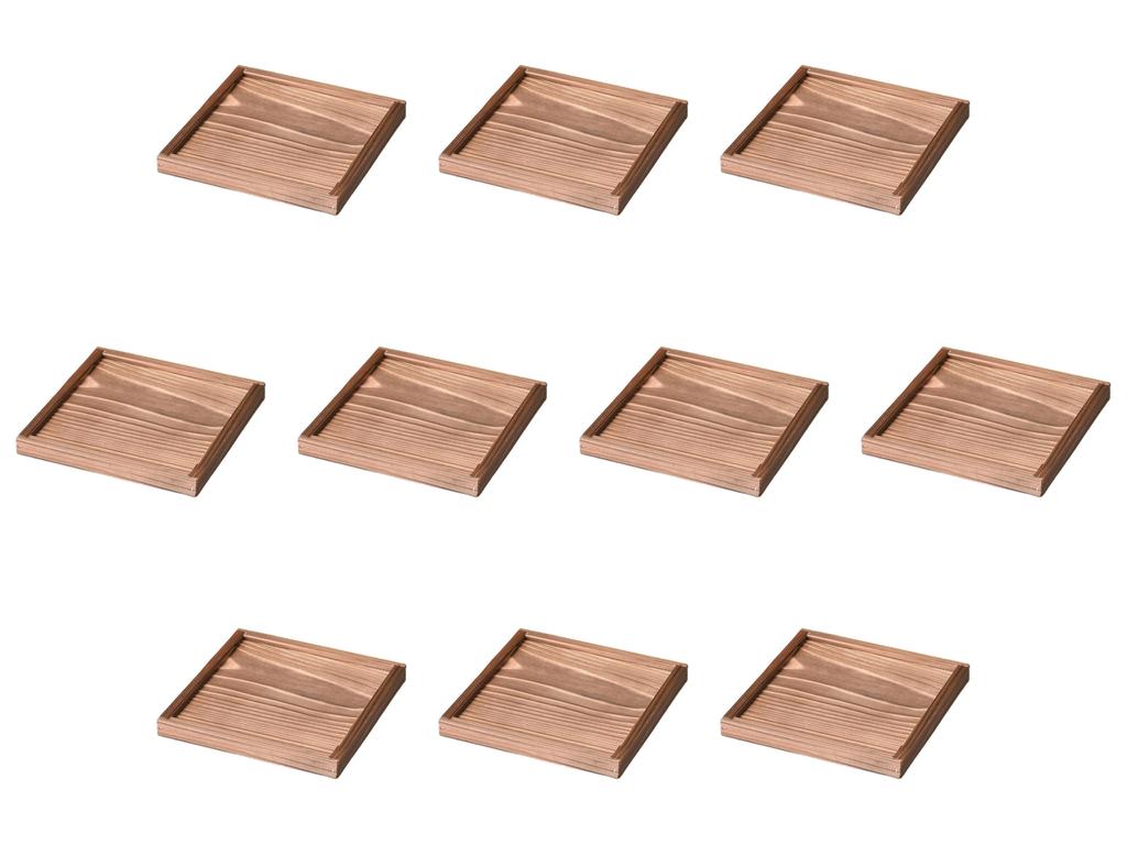 Set of 10 19cm Framed Table Mats X 19 X Wooden Table Mats by Setomonohonpo [19 2cm]
