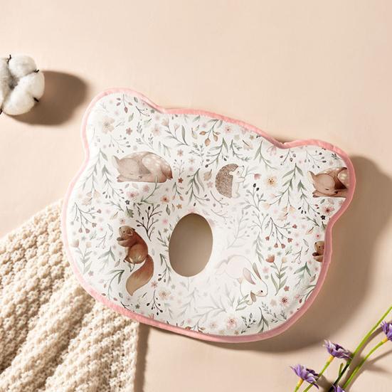 Baby Shaping Pillow Memory Foam Head Support for Strollers Cribs Breathable Infant Flat Head Pillow Cute Baby Gifts