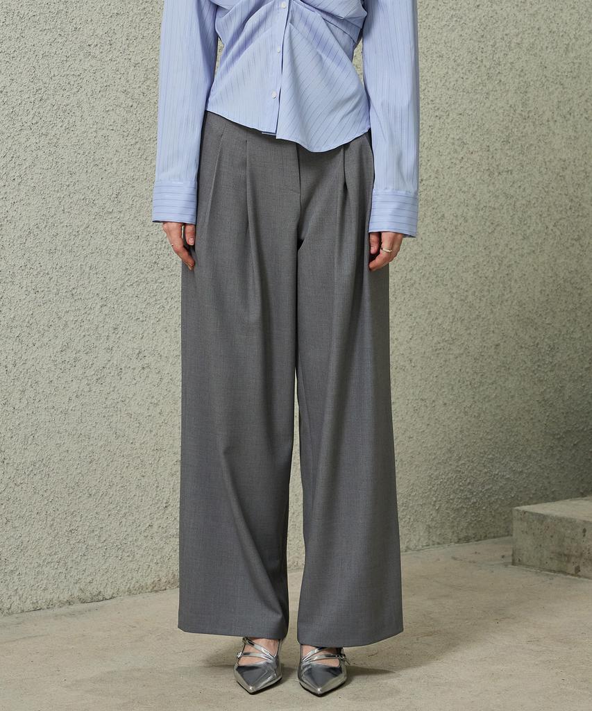 Alikim Tomo Wide Slacks / Charcoal