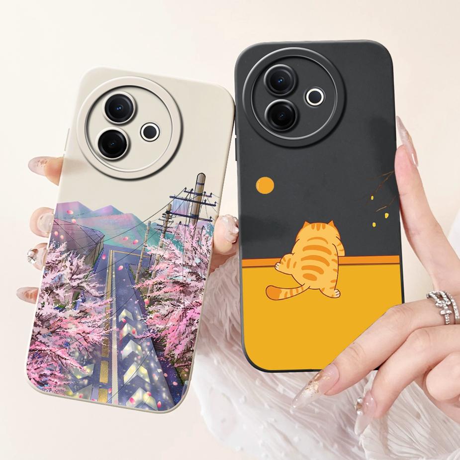 Für Vivo Y39 5G Hülle V2436 Niedliches Mode Cartoon Muster Abdeckung Stoßfest Weiche TPU Handyhüllen Für Vivo Y300i Y 39 VivoY39 Bumper