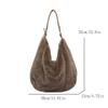 Winter Plush Cotton Women Shoulder Bag Large Capacity Zipper Soft Handbag Sweet Versatile High Quality