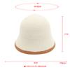 2025 new contrasting chenille bucket hat autumn and winter color matching knitted basin hat men and women lamb plush bucket hat