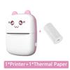 Portable Thermal Printer Set Mini Inkless Sticker Printer USB V4.0 Photo Printer Compatible For IOS Android