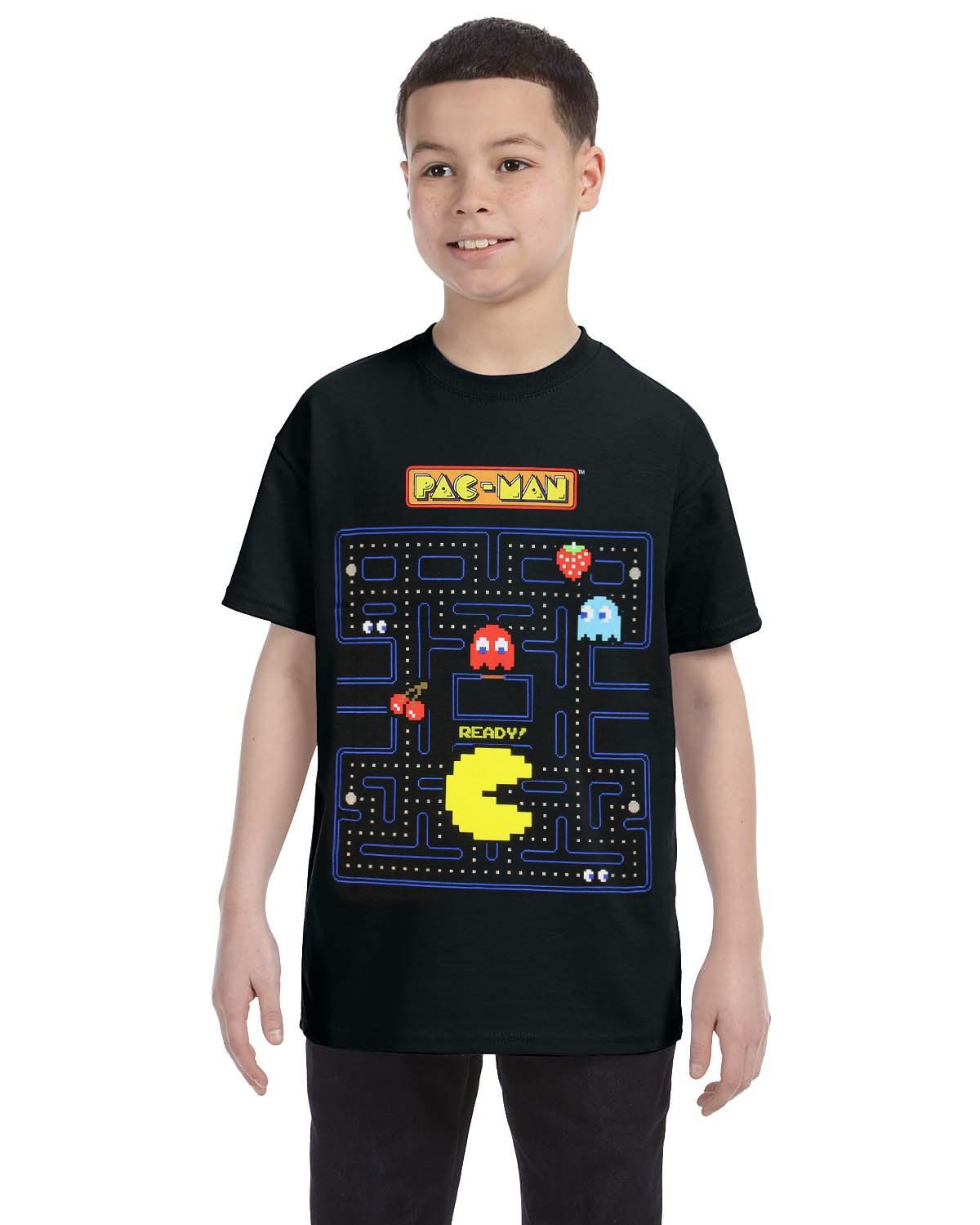 Pac-Man Boy s Game Action Graphic Print T-Shirt (XX-Small) S