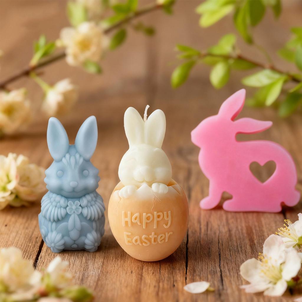 Easter Candle Mold Approximate Dimensions Silicone Rabbit Mold Diy Silicone Mold Creative For Easter Decor Diy Crafts Holiday