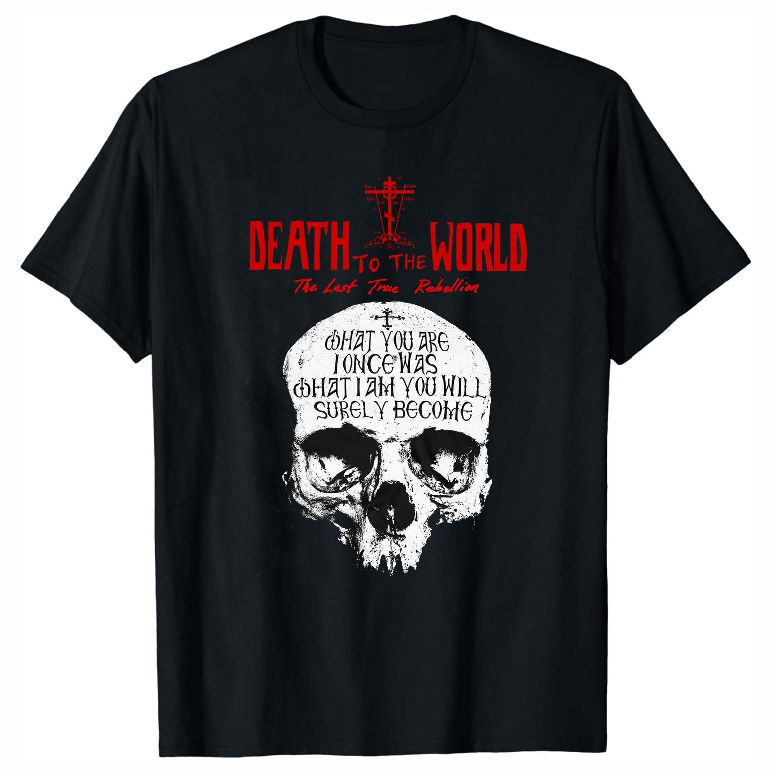 Russian Orthodox Saying Inscriptions Skull TShirt New 100 Cotton ONeck Summer Short Sleeve Casual Mens Tshirt Size S3XL S