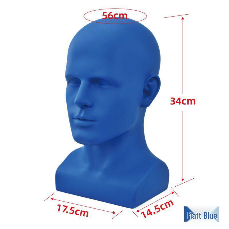 Men's Mannequin Head with Shoulder for Displaying Hats, Masks, and Glasses