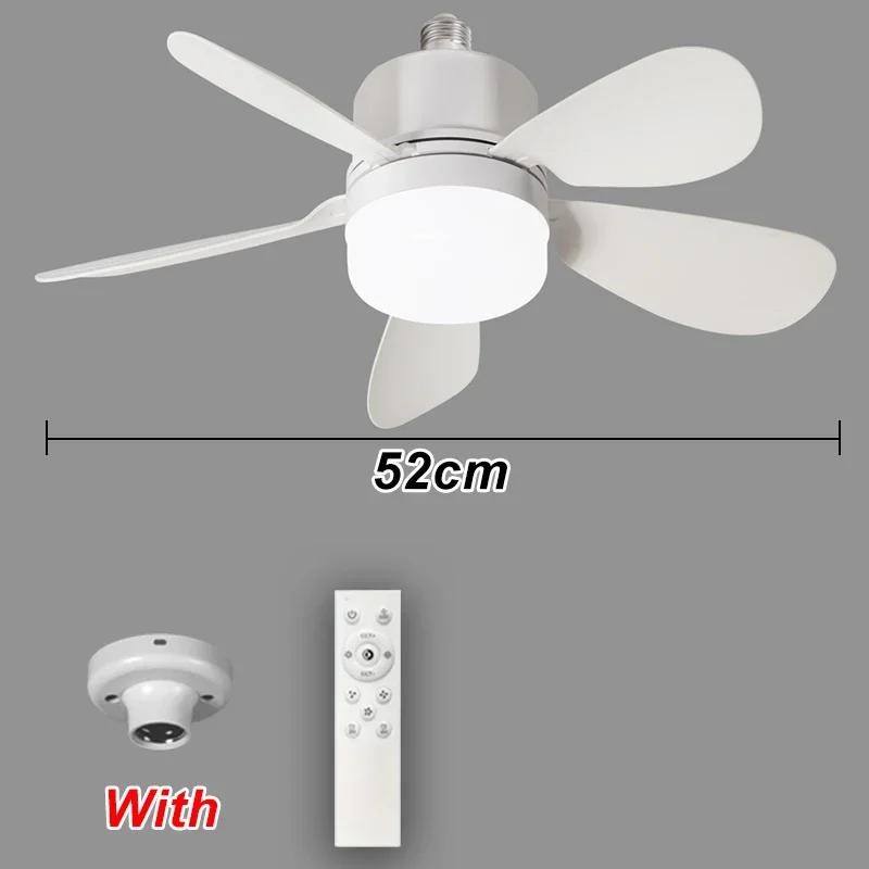 Ceiling Fan with Light 5 Blades Fan Light With Remote Control Dimmable E27 Mini Fan Lights for Home Dining Room Bedroom Lighting