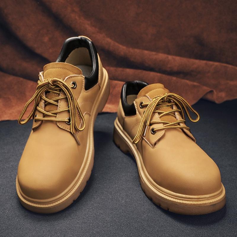 High Quality Men's Low-top Casual Shoes Retro Versatile Thick Sole Platform Shoes Outdoor Non-slip Wear-resistant Ankle Sneakers