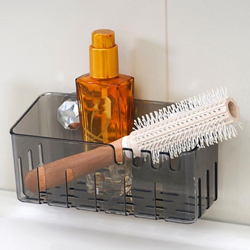 Sponge Holder With Suction Cup Sink Organizers Kitchen Storage Durable Plastic Drainage Holes Modern Design For Cleaning Tools