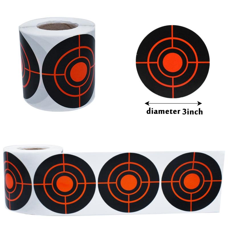 3"/7.60cm100pcs/roll Reactive Shooting Sticker Self-adhesive Splash and Target Sticker