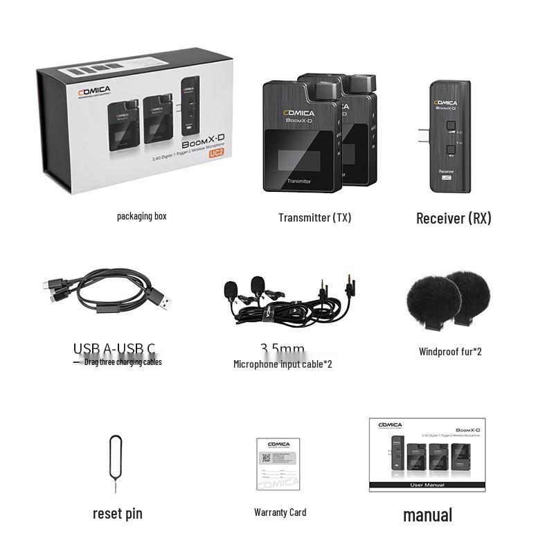 Comica BoomX-D UC1/UC2 Wireless Mic for Cameras & Phones