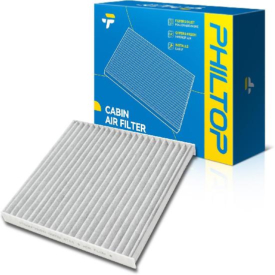 

PHILTOP Cabin Air Filter w/Activated Carbon, CF12058 2PCS Compatible with Hyundai Elantra 2017-2020, Accent 2018-2022, Elantra GT 2018-2020, Kia CF11766
