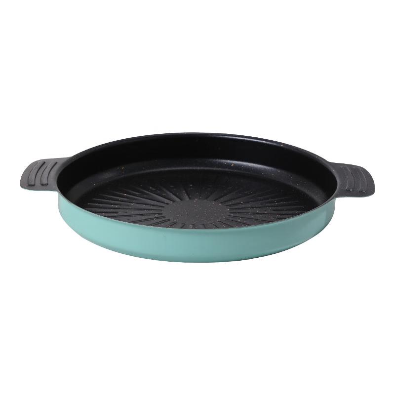 Changbaosen 28cm Maifan Stone Round BBQ Grill Pan