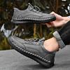 Fashion 2025 Men Casual Leather Shoes Soft Sole Non-Slip Cow Leather Male Sneakers Retro Style Comfy Lace-up Versatile Mens Hiking Shoes