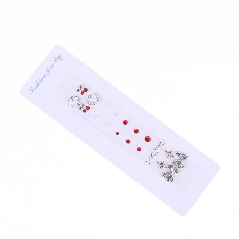20Pcs/Sheet  Heart Cherry Bow  Ear Point Stickers Ear Pressure Stick Acupuncture Auricular Ear Stickers Massage