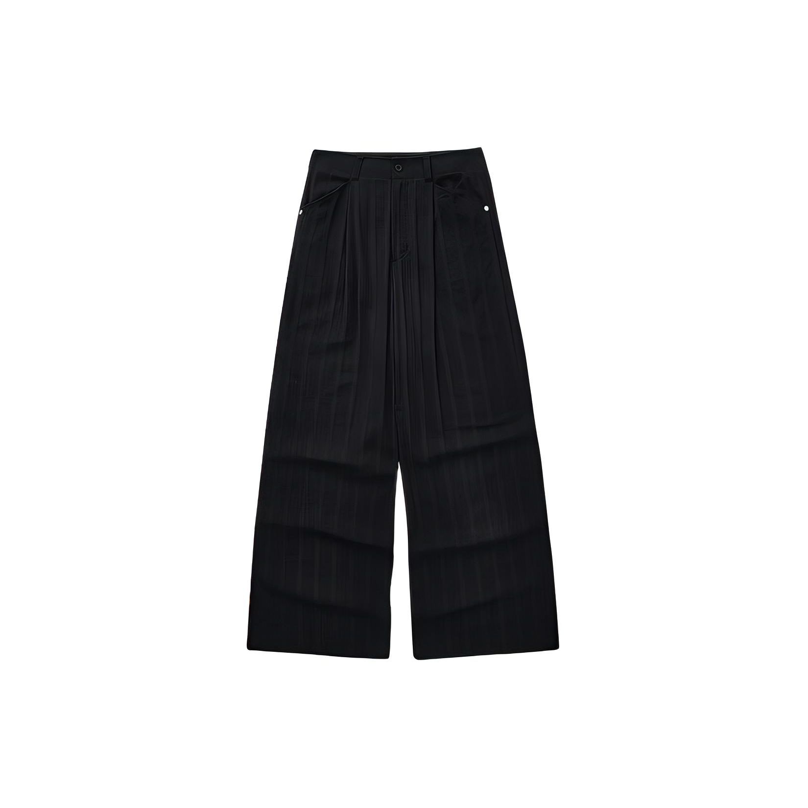 Skechers Yazan Series Solid Color Textured Straight Leg Casual Pants Women bottoms Carbon-Black L124W049-0018 S
