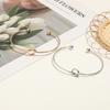 Adjustable Knot Cuff Bracelets & Bangles For Women Jewelry Gift Simple Smooth LOVE Valentine's Day Gift