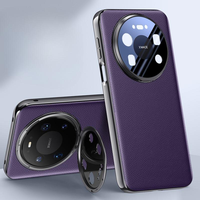 

Case for Huawei Mate 80/80 Pro, Vegan Leather with Metal Lens Mount фіолетовий