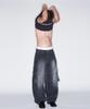 Peulomaleul Wide Fatigue Denim Pants / Black