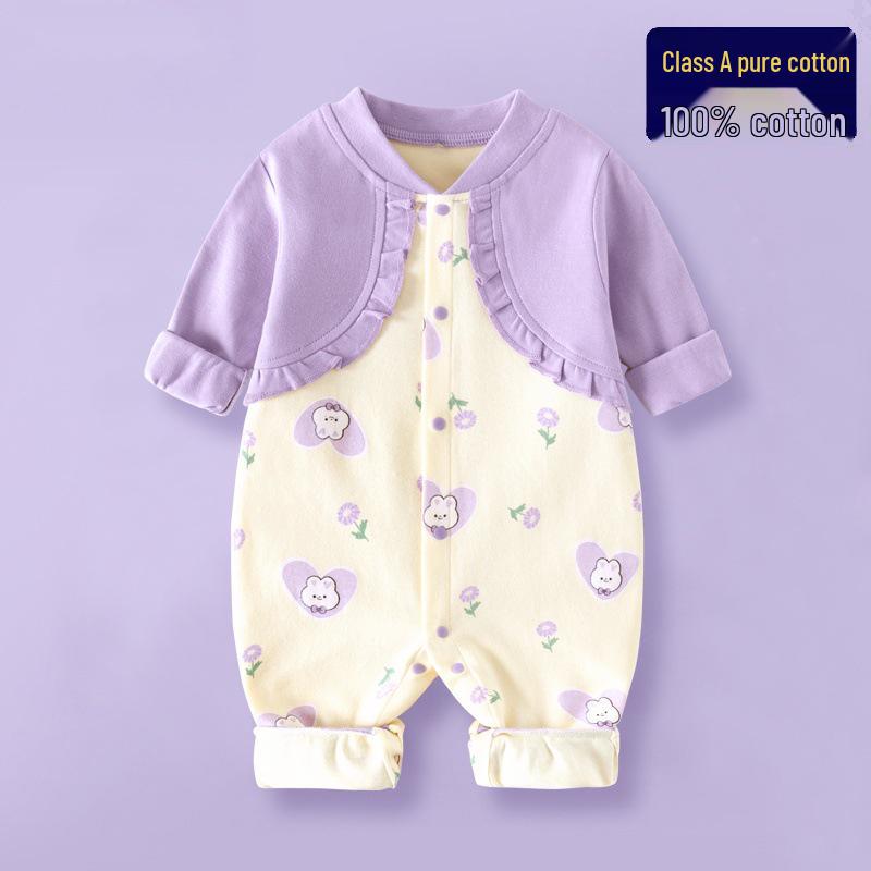Exclusive Long Sleeve Baby Romper – Pure Cotton Infant Crawling Suit for Spring and Autumn