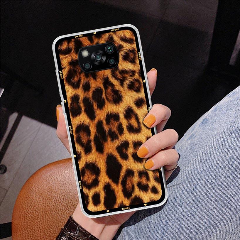Animal Leopard Print Phnoe Case for Xiaomi Poco X5 X6 X7 Pro X4 Gt F7 Ultra M8 M7 Redmi 15C 15 13C 13 12C 12 Unique Cover Coque