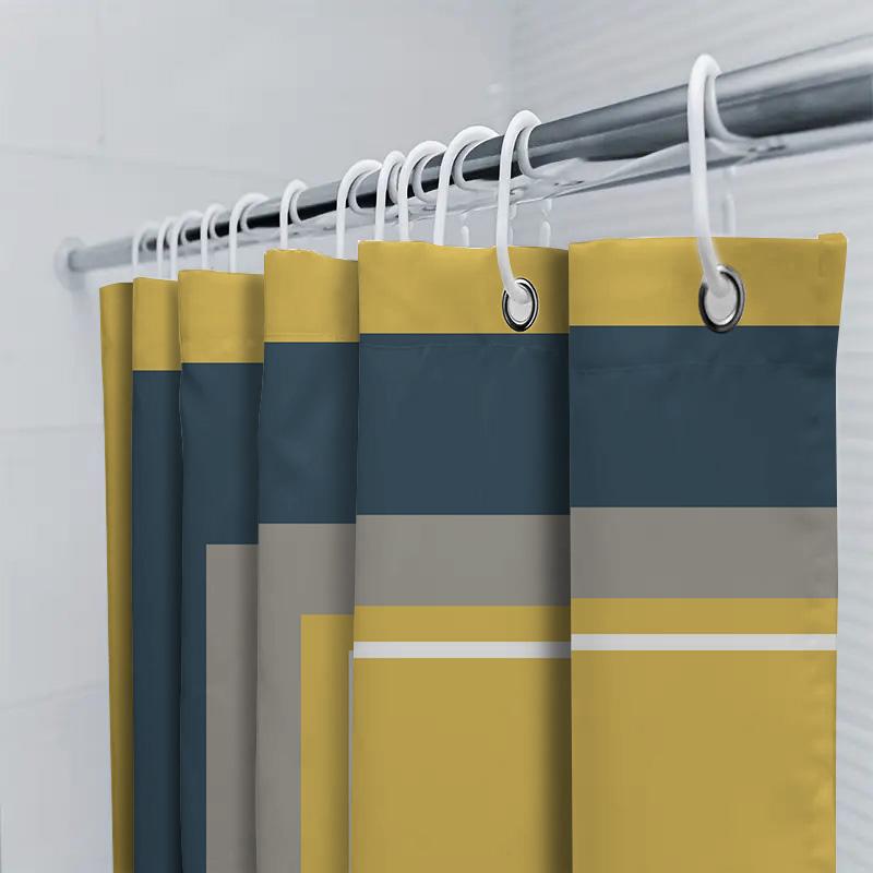 Pink Shower Curtain Home Decor Waterproof Bath Accessories Customizable Size Bright Solid Color Bathroom Curtains For Girls Room