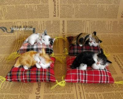 Kreatives Katzenpuppen-Ornament mit Stoffunterlage - Einzigartiges Geburtstags- & Auto-Dekorationsgeschenk für Kinder