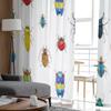 Nice Watercolor Bugs Tulle Sheer Curtains for Living Room Decoration Curtain for the Room Bedroom Kitchen Voile Organza Curtains