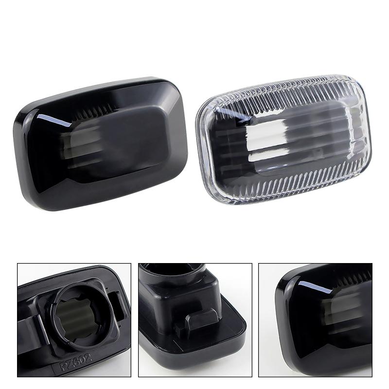 2PCS No Bulbs For Toyota Land Cruiser 70 80 100 Series Hilux LN140 LN150 LN160 LN170 Car Fender Side Marker Light Covers
