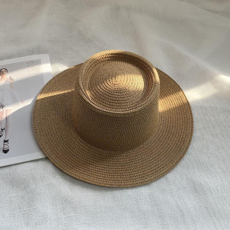 Spring and Summer New Light Board Straw Hat Men's Outdoor Leisure Versatile Sun Hat Children Travel Vacation Beach Hat