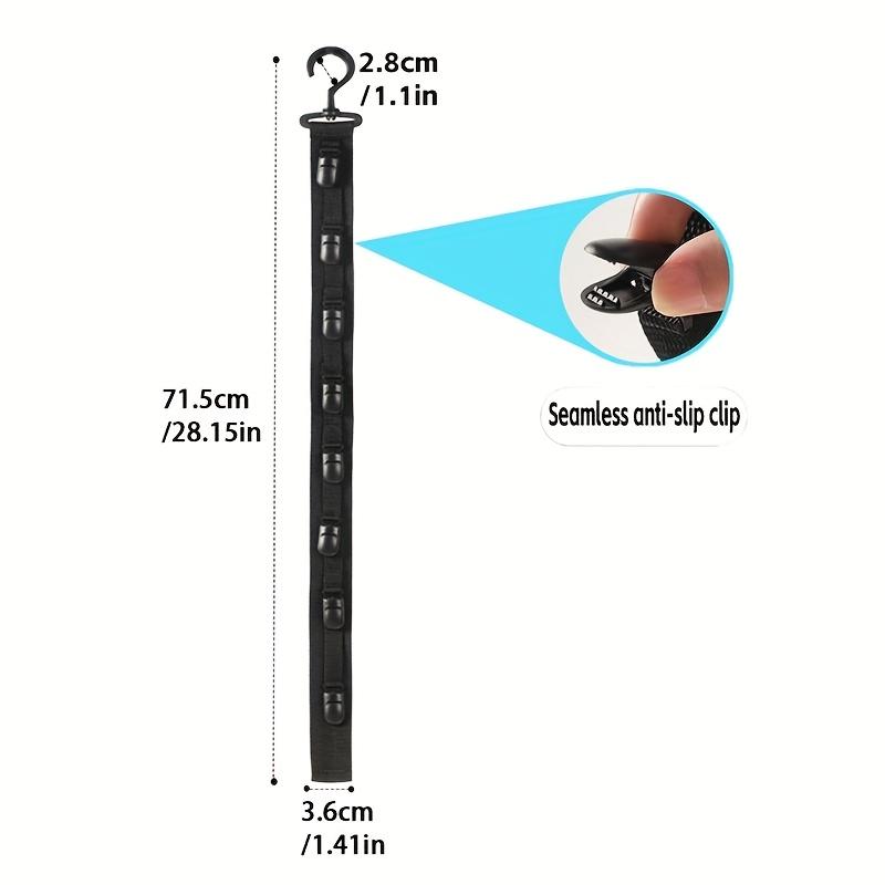 1pc Hat Organizer, with 8 Clips, Holds 8 Baseball Caps, Gray And Black, for Home And Closet Hat Storage, Suitable for Home Scenes