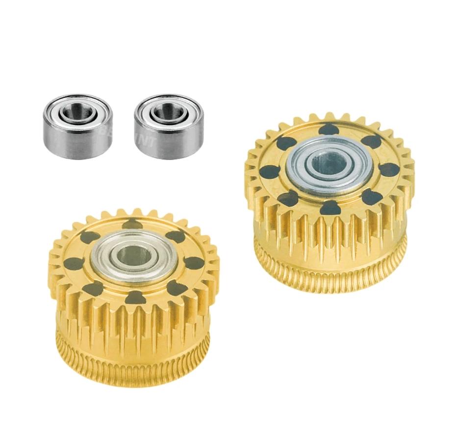 Upgrade EXtruder Gear For Creality K2 Plus All Metal Filament Drive Gear For K2Plus Hi Nickel Plated DLC Coat High Hardness Wear