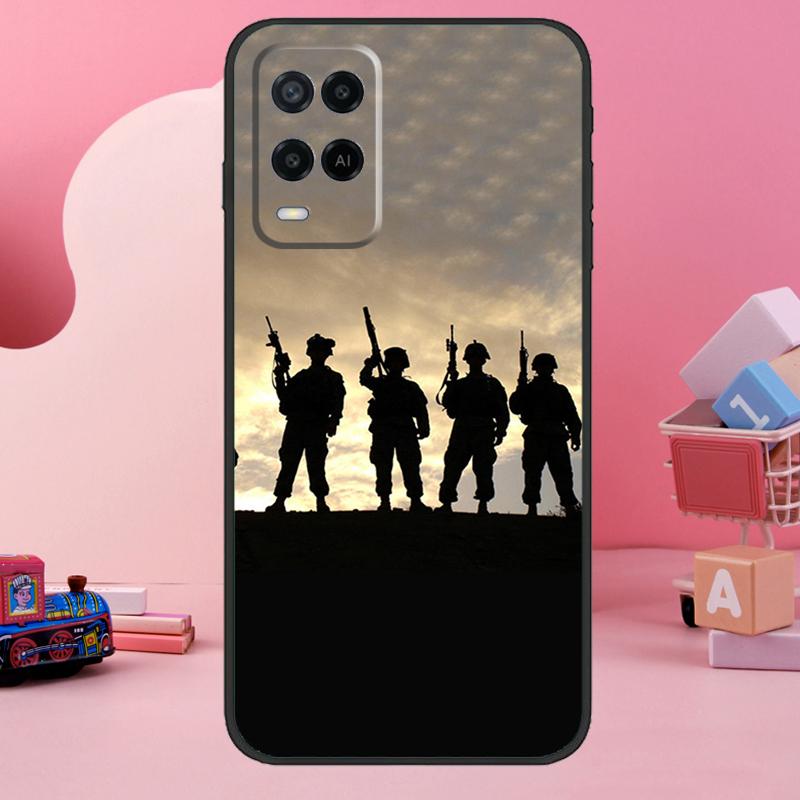 Camo military Army Case For Oppo A5 Pro A15 A17 A57 A77 A18 A38 A58 A78 A98 A94 A74 A54 A16 A76 A96 A40 A60 A80