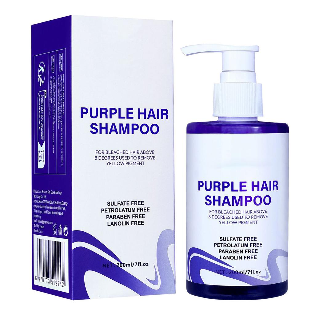 Shampooing violet nourrissant et adoucissant pour cheveux décolorés