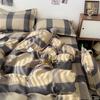 Thickened twill abraded four-piece set cartoon cute printed student dormitory bed sheet quilt set three-piece set
