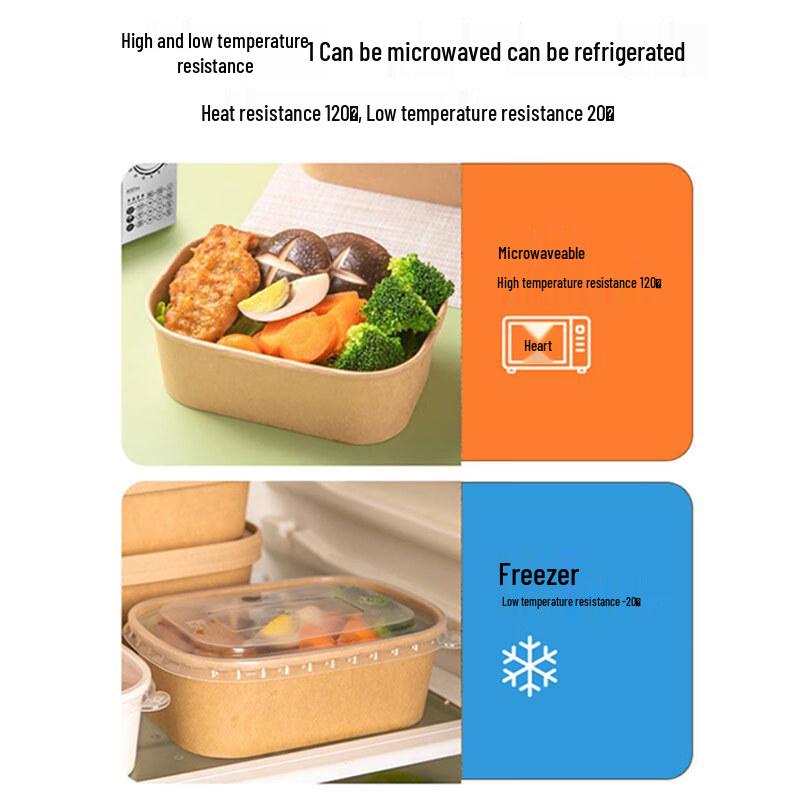 Wegwerp Kraft Papieren Voedselcontainers