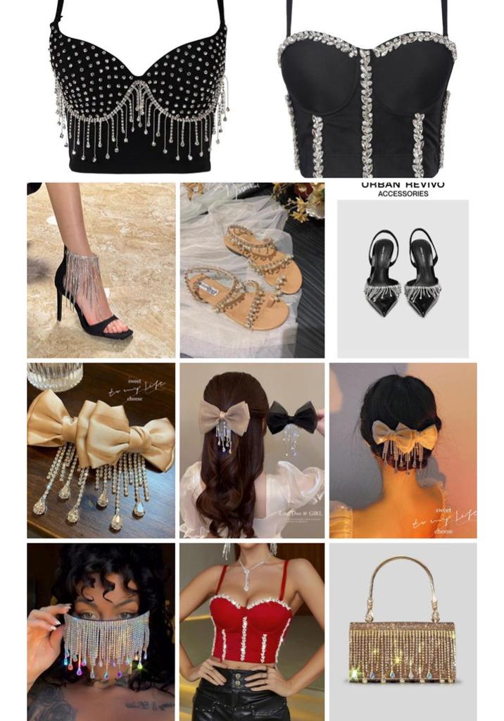 Tassel Rhinestone Chain Jewelry: Hand-sewn Clothing Decoration and DIY Accessories