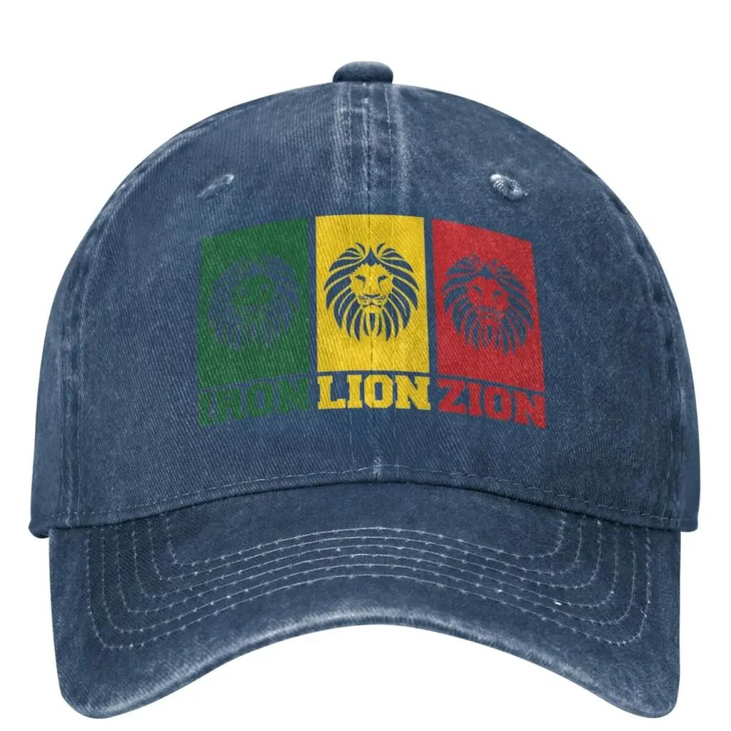 Iron Lion Zion Baseball Cap Classic Print Outdoor Sports Sunscreen Washed Trucker Hat Unisex Men Fashion Custom  Baseball Caps