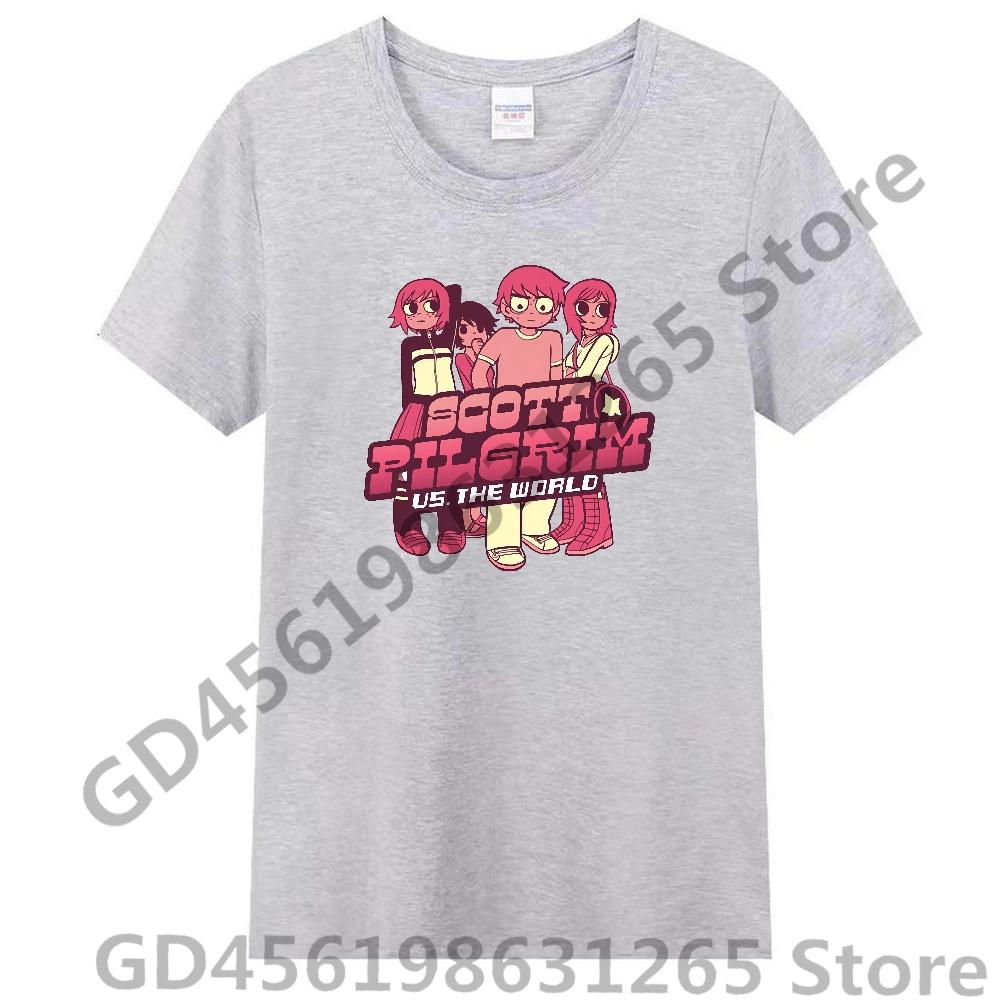 Scott Pilgrim Takes Off T Shirt UnisexWomen Harajuku Kawaii Tops Y2k Unisex Anime Tees Fashion Tops Casual Boysgirls Clothing