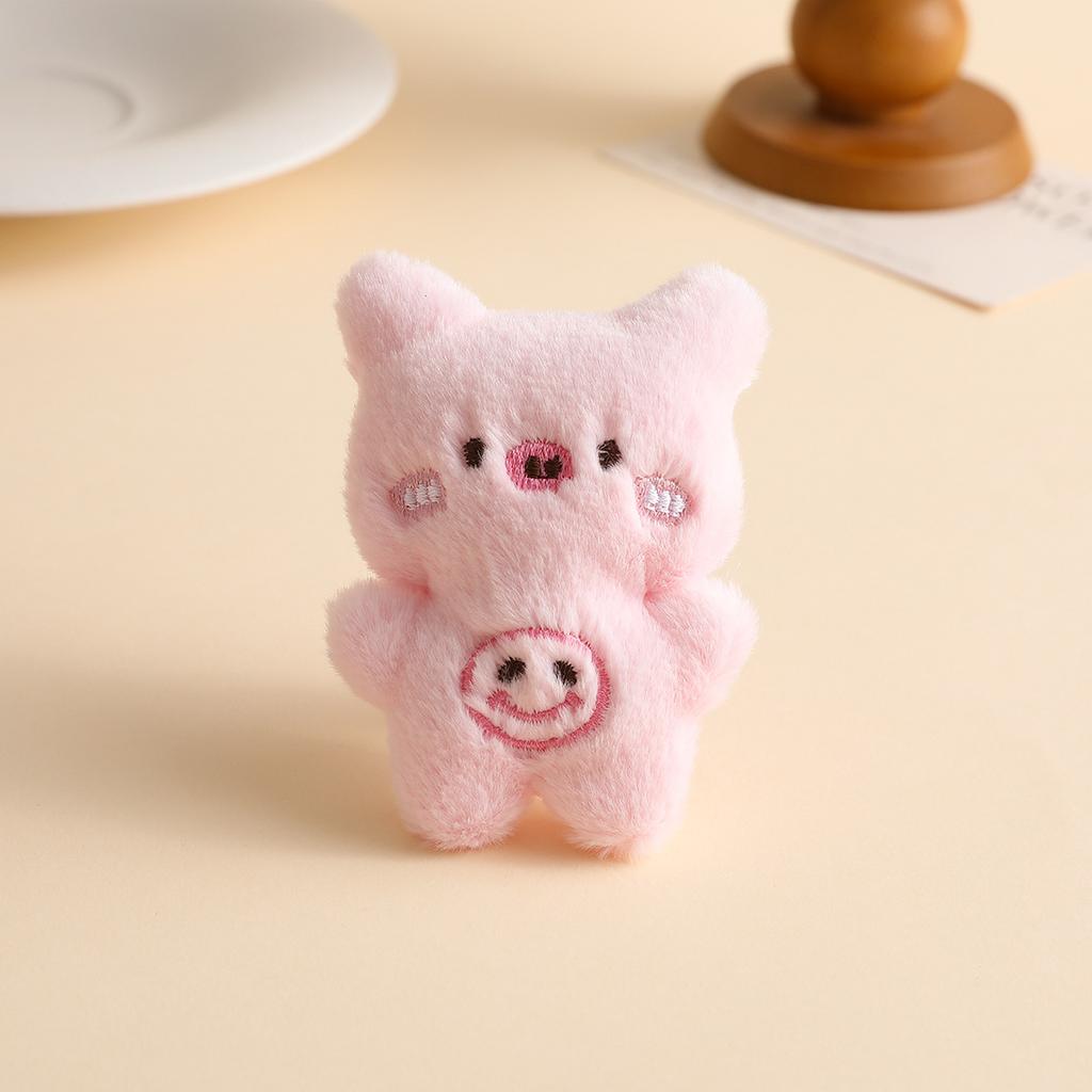 Cute cartoon animal series plush toy brooch doll piglet pin bag decoration student gift