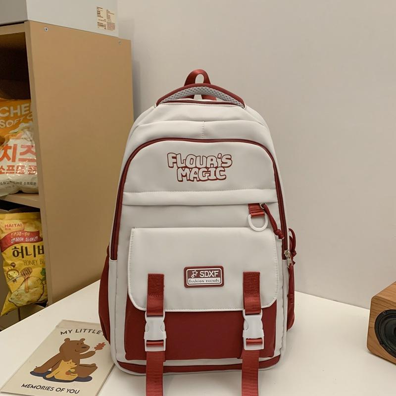 Рюкзак с цветными блоками большой вместимости — фото 9